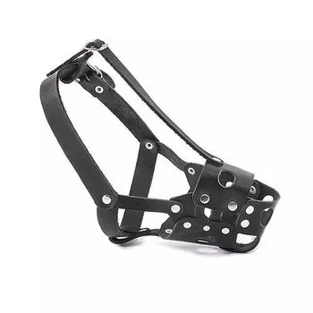 Намордник для собак ДАРЭЛЛ вырубной № 2 с застёжкой ошейником браун (лайка)