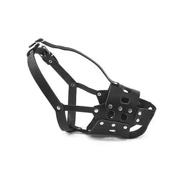 Намордник для собак ДАРЭЛЛ вырубной № 3 с застёжкой ошейником браун (овчарки)