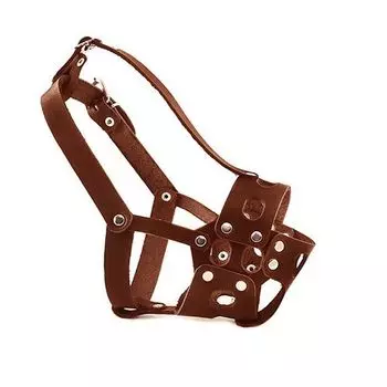 Намордник для собак ДАРЭЛЛ вырубной № Б-1 с застёжкой ошейником (щенок боксер)