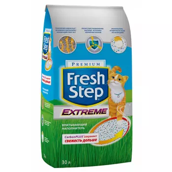Наполнитель для кошачьего туалета Fresh Step с тройным контролем запаха впитывающий 15,87кг