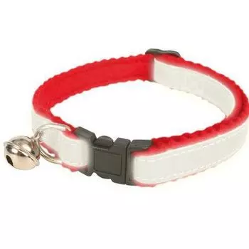 Ошейник для кошек TRIXIE с пластиковым замком,колокольч. и светоотражающей полосой однотонный