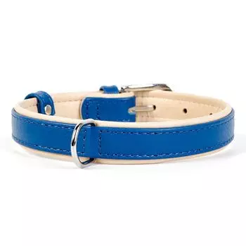 Ошейник для собак COLLAR Brilliance без украшений ширина 15мм длина 21-27см синий