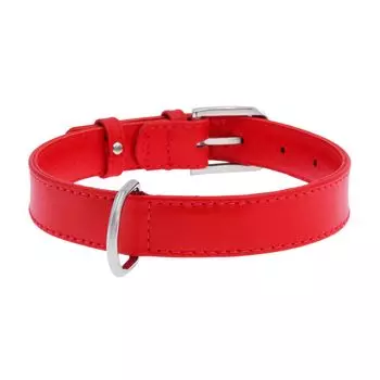 Ошейник для собак COLLAR Glamour без украшений 15мм, 27-36см красный