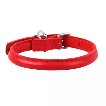 Ошейник для собак COLLAR Glamour круглый для длинношерстных собак 8мм, 20-25см красный
