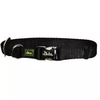 Ошейник для собак HUNTER ALU-Strong M нейлон черный 40-55см