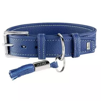 Ошейник для собак HUNTER Cannes 50 (34-42см)/2,8см натуральная кожа синий