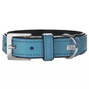 Ошейник для собак HUNTER Capri 60 (46-52см) натуральная кожа бирюзовый/черный