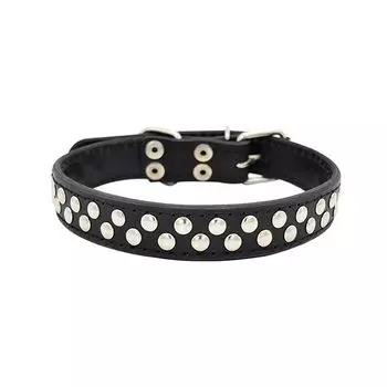 Ошейник для собак ZOOEXPRESS Клепка 2сл 26мм 50см черный