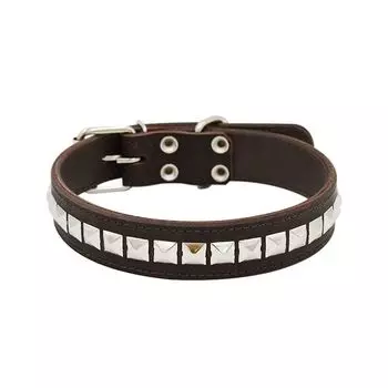 Ошейник для собак ZOOEXPRESS Металл 2сл 36мм 60см коричневый