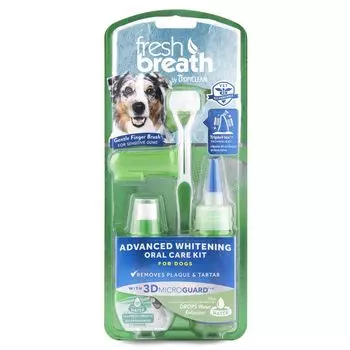 Отбеливающий набор для ухода за зубами TROPICLEAN "Свежее дыхание" для собак