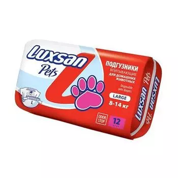 Подгузники для кошек и собак Luxsan размер L на вес 8-14 килограмм
