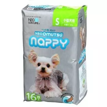 Подгузники для кошек и собак NEOOMUTSU размер S на вес 3-6кг 16шт