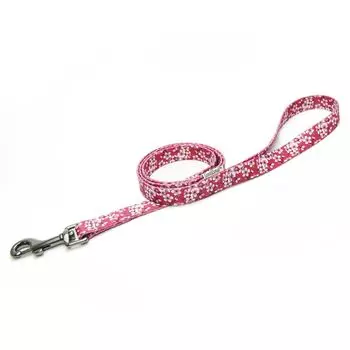 Поводок для собак Great&amp;Small с цветочным принтом 20х1200мм розовый