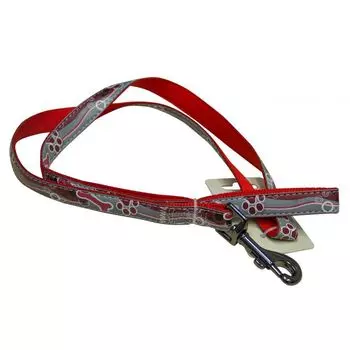 Поводок для собак Great&amp;Small светоотражающий 15х1200мм нейлон красный