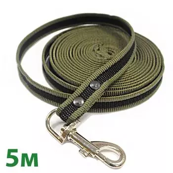 Поводок для собак HOMEPET нейлоновый 5м с карабином 18мм