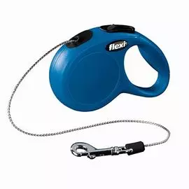 Рулетка для собак Flexi Classic Basic S (до 12 килограммов) трос 5м синяя