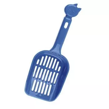 Совок для кошачьего туалета MAJOR синий 26,5x9,8см пластик