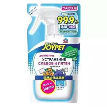Спрей для кошек и собак JOY PET уничтожитель следов туалета, сменный блок 270мл