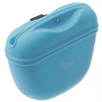 Сумочка для лакомств V.I.PET силиконовая с магнитным замком (голубая)