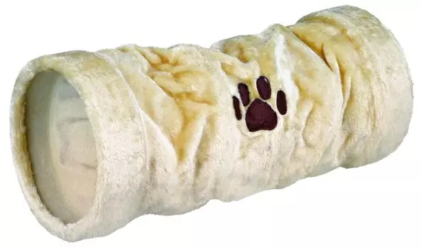 Тоннель для кошек TRIXIE плюш, бежевый 60см/ф22см