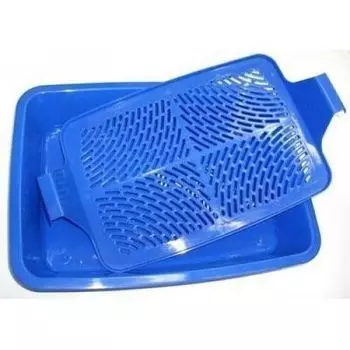 Туалет для кошек Dogman большой с сеткой 42х31х7см