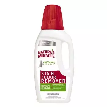 Уничтожитель пятен и запахов 8 IN 1 NATURES MIRACLE JFC S&amp;O Remover для кошек универсальный 945мл