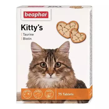 Витамины для кошек Beaphar Kitty's+Taurine+Biotin" таурин+биотин 75шт