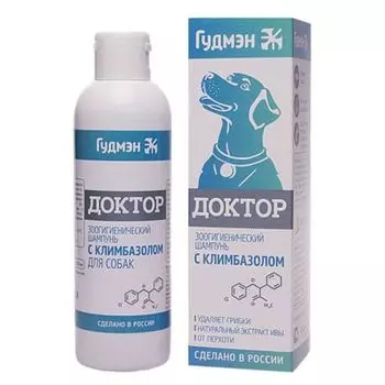 Зоошампунь для собак ГУДМЭН "Доктор" с климбазолом 200мл