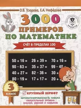 3000 примеров по математике. 3 класс. Счет в пределах 100