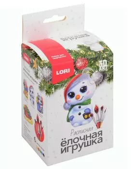 3D Art. Елочная игрушка под роспись "Снеговичок"