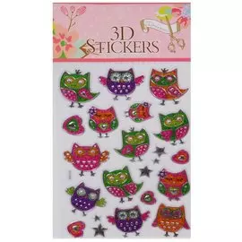 Наклейки 3D Совы , GGG-010