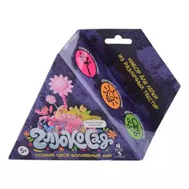 Абстрактный конструктор "Глюкосад". Набор для лепки из различных текстур. Малый фиолетовый набор