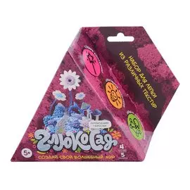 Абстрактный конструктор "Глюкосад". Набор для лепки из различных текстур. Малый розовый набор