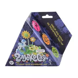 Абстрактный конструктор "Глюкосад". Набор для лепки из различных текстур. Малый синий набор