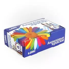 Акриловые краски в баночках 6 цв.