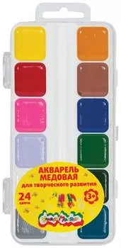 Акварель «Каляка-Маляка», 24 цвета