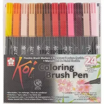Акварельные маркеры «Koi», Sakura, 24 цвета