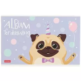 Альбом для рисования Hatber, Happy Company, А5, 12 листов, на скрепке, в ассортименте