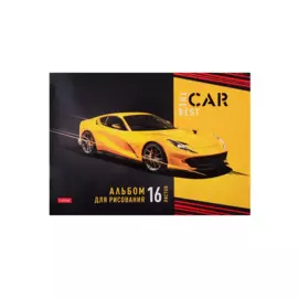 Альбом для рисования Hatber, Best car, А4, 16 листов, на скрепке