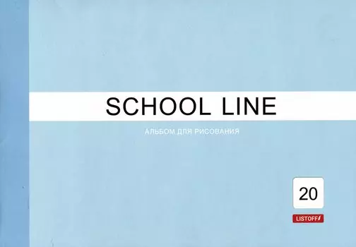 Альбом для рисования Listoff, "Микс цветов", А4, 20 листов, на склейке, в ассортименте