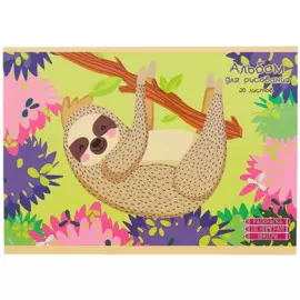 Альбом для рисования Listoff, "Ленивец", А4, 20 листов, на скрепке