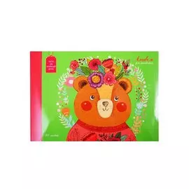 Альбом для рисования Listoff, "Мишка-малышка", А4, 20 листов, на склейке