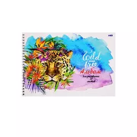Альбом для рисования 20л А4 "В джунглях" гребень, ассорти