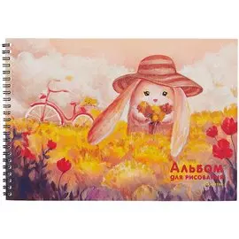 Альбом для рисования Listoff, "Зайка", А4, 20 листов, на спирали
