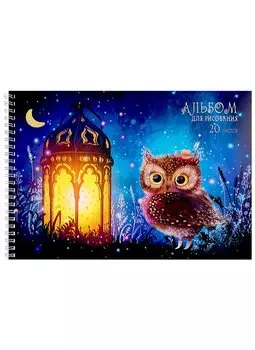 Альбом для рисования Listoff, "Сказка на ночь", А4, 20 листов, на гребне