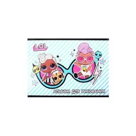 Альбом для рисования 20л А5 "LOL" склейка, выб.УФ-лак, ассорти