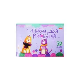 Альбом для рисования 32л А4 "Счастливчики" , ассорти