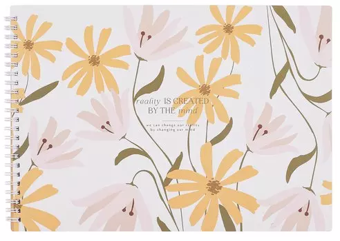 Альбом для рисования 40л А4 "April", цветы, карт.обл., спираль, ламинация, микротекстурирование