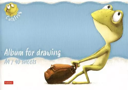 Альбом для рисования Hatber, "Лягушонок Ден", А4, 40 листов, в ассортименте