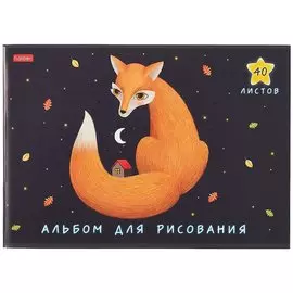 Альбом для рисования 40л А4 "Артзверушки" скрепка, выб УФ лак, ассорти